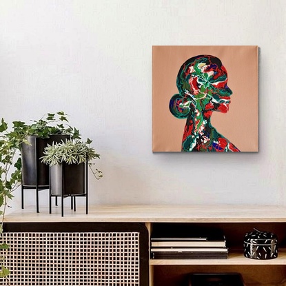 (CreativeWork) Portrait IV (Evergreen) by Vera Moise. Acrylic. Shop online at Bluethumb.