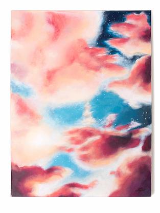 (CreativeWork) Acrylic Landscape Canvas / Art Abstract Landscape Painting Sky / Contemporary art sky pink sunset Australia by maria tellez asensi. Acrylic. Shop online at Bluethumb.