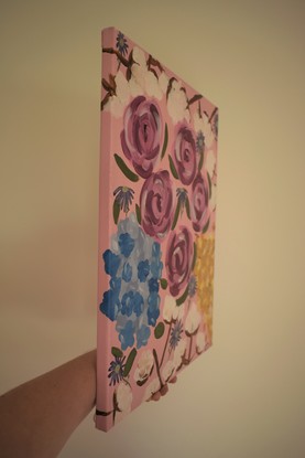 (CreativeWork) rose` by Chelsea Dawson. Acrylic. Shop online at Bluethumb.