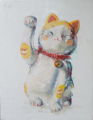 (CreativeWork) Nyaa nyaa by Tim Holiday. Oil. Shop online at Bluethumb.