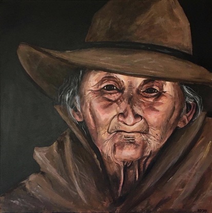 (CreativeWork) Drovers wife by shekinah Grace. Acrylic. Shop online at Bluethumb.