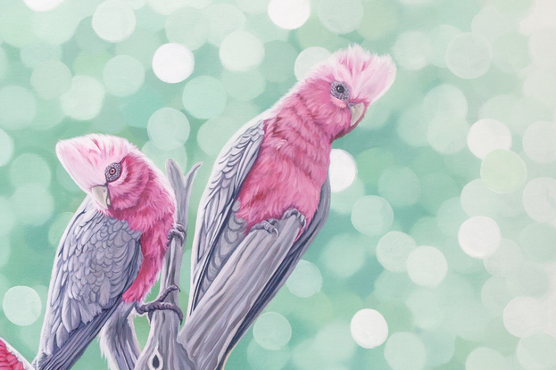 (CreativeWork) Family of Three by Michelle Williamson. Oil. Shop online at Bluethumb.