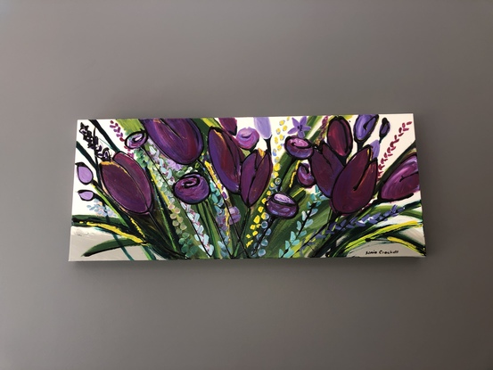 (CreativeWork) Tulips  by Sonia Crockett. Acrylic. Shop online at Bluethumb.