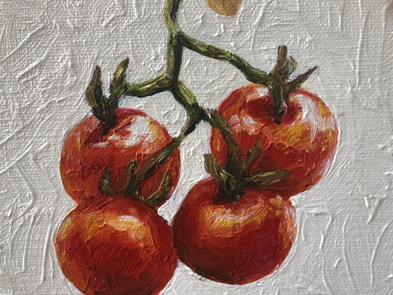 Tomatos buy and Lime 6x4.5 Original Art