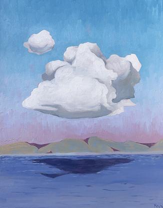 (CreativeWork) Clouds  by Nick Potts. Oil. Shop online at Bluethumb.