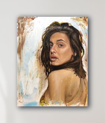 (CreativeWork) Ela by Jarad Danby. Oil. Shop online at Bluethumb.