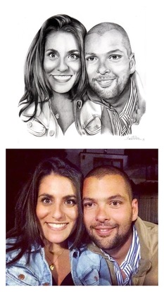 (CreativeWork) Customised Fine Art Portrait for Commission / Made of Graphite pencil and charcoal on high quality paper / Special gifts for loved ones / Family , pet, couple, wedding and individual portraits  by maria tellez asensi. Mixed Media. Shop online at Bluethumb.