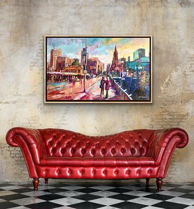 (CreativeWork) Melbourne II by Jos Coufreur. Acrylic. Shop online at Bluethumb.