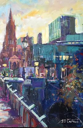 (CreativeWork) Melbourne II by Jos Coufreur. Acrylic. Shop online at Bluethumb.