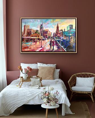 (CreativeWork) Melbourne II by Jos Coufreur. Acrylic. Shop online at Bluethumb.