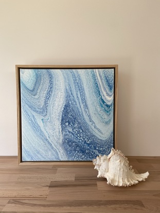 (CreativeWork) Sea foam  by Margaret Parker. Acrylic. Shop online at Bluethumb.