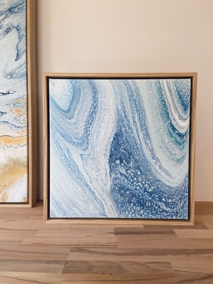 (CreativeWork) Sea foam  by Margaret Parker. Acrylic. Shop online at Bluethumb.