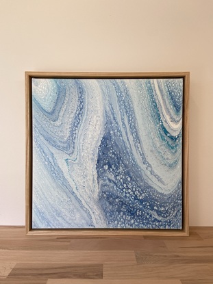 (CreativeWork) Sea foam  by Margaret Parker. Acrylic. Shop online at Bluethumb.