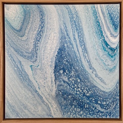 (CreativeWork) Sea foam  by Margaret Parker. Acrylic. Shop online at Bluethumb.