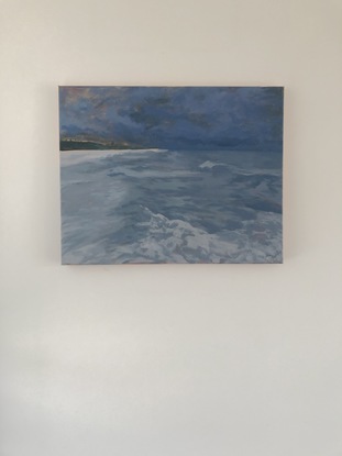 (CreativeWork) Ballina Breakwall by Rachel Atkins. Acrylic. Shop online at Bluethumb.