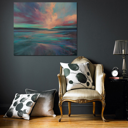 (CreativeWork) Tidal Sunset by Sandra Michele Knight. Acrylic. Shop online at Bluethumb.