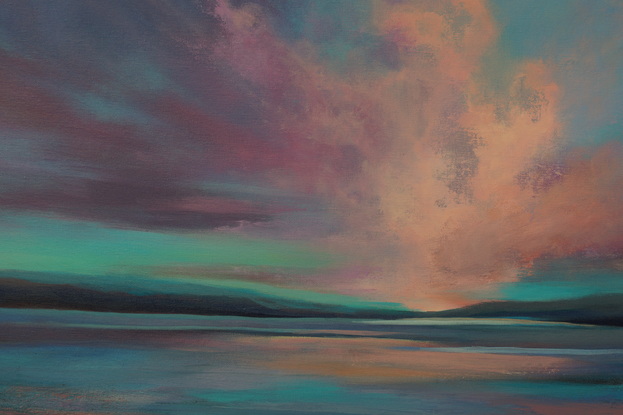 (CreativeWork) Tidal Sunset by Sandra Michele Knight. Acrylic. Shop online at Bluethumb.