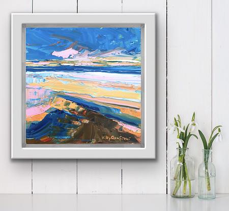 (CreativeWork) Winter at the Beach 2 - Plein Air by Hilly Coufreur. Oil. Shop online at Bluethumb.