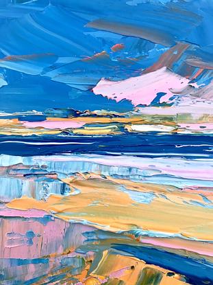 (CreativeWork) Winter at the Beach 2 - Plein Air by Hilly Coufreur. Oil. Shop online at Bluethumb.