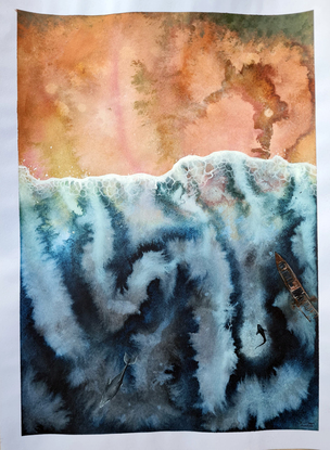 (CreativeWork) Pacific Deep by Rachel Whitfield. Other Media. Shop online at Bluethumb.