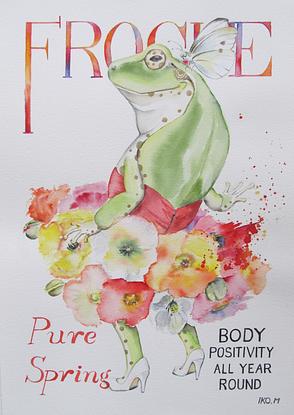 (CreativeWork) Cover Girl No.4 by Iko Maddox. Watercolour. Shop online at Bluethumb.