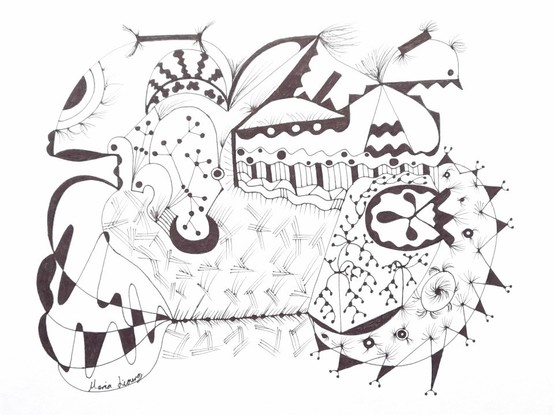 (CreativeWork) fun chaos 1 by maria liouros. Drawing. Shop online at Bluethumb.