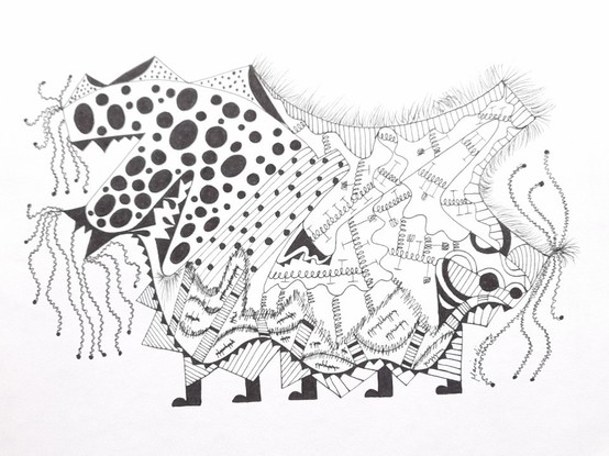 (CreativeWork) fun chaos 11 by maria liouros. Drawing. Shop online at Bluethumb.