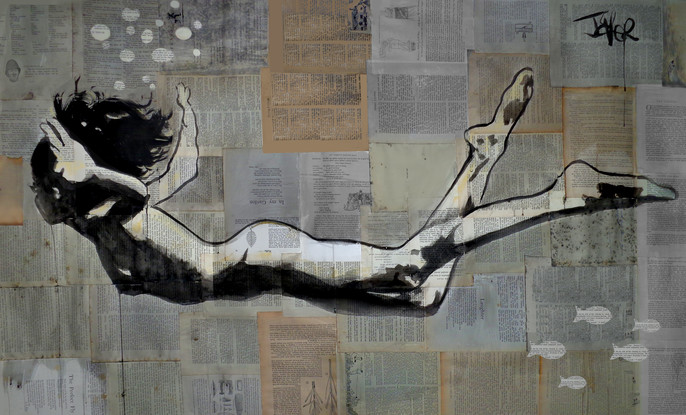 (CreativeWork) THE PLUNGE by loui jover. Mixed Media. Shop online at Bluethumb.