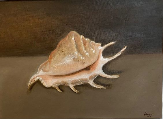 (CreativeWork) Shell Study by Tony Johnston. Oil. Shop online at Bluethumb.