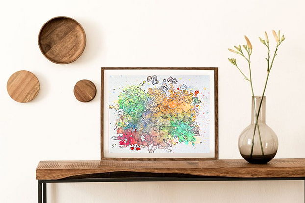 (CreativeWork) Coral Reef Splash #3 by Jo Lillicot. Watercolour. Shop online at Bluethumb.