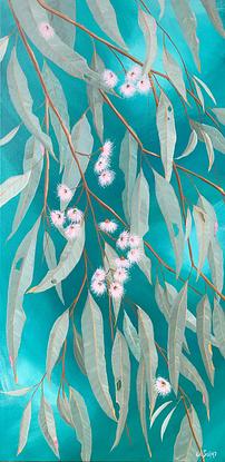 (CreativeWork) Winter Glow II by Eve Sellars. Acrylic. Shop online at Bluethumb.