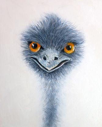 (CreativeWork) Emu - new work on sale by John Graham. Oil. Shop online at Bluethumb.