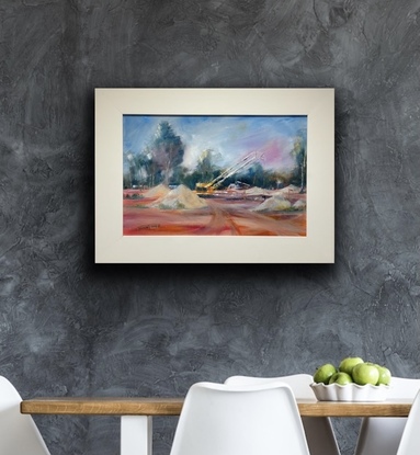 (CreativeWork) The Opal Hunters by Steven Fisher. Oil. Shop online at Bluethumb.