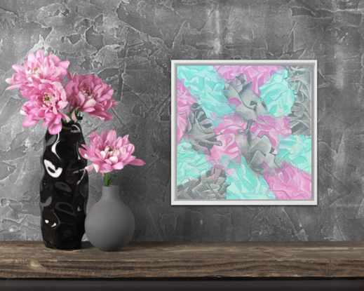 (CreativeWork) FLORAL BLUSH 2 by Janvi Bhatt. Mixed Media. Shop online at Bluethumb.