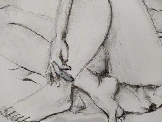 (CreativeWork) Seated nude 6 by Maxine Price. Drawing. Shop online at Bluethumb.