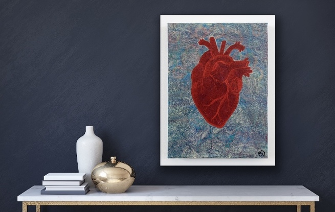 (CreativeWork) The Heart  by Melike Ozcagli. Acrylic. Shop online at Bluethumb.