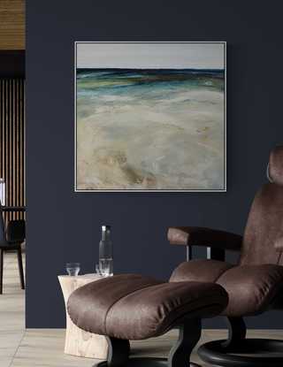 (CreativeWork) Ever Wander 102X102cmcm Large Textured Seascape by Tania Chanter. Acrylic. Shop online at Bluethumb.