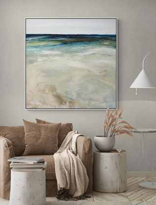 (CreativeWork) Ever Wander 102X102cmcm Large Textured Seascape by Tania Chanter. Acrylic. Shop online at Bluethumb.