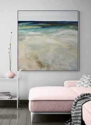 (CreativeWork) Ever Wander 102X102cmcm Large Textured Seascape by Tania Chanter. Acrylic. Shop online at Bluethumb.