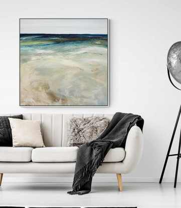 (CreativeWork) Ever Wander 102X102cmcm Large Textured Seascape by Tania Chanter. Acrylic. Shop online at Bluethumb.