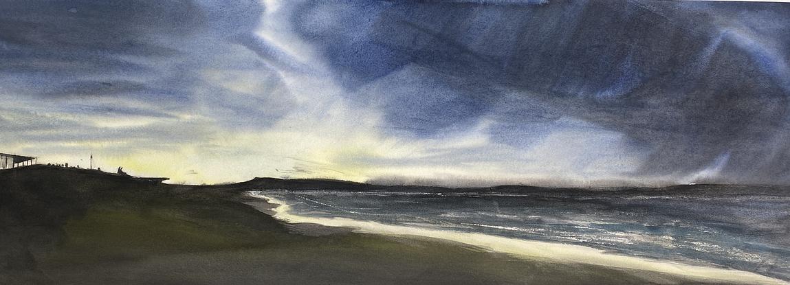 (CreativeWork) Early Morning Wanda by Scott Swinson. Watercolour. Shop online at Bluethumb.