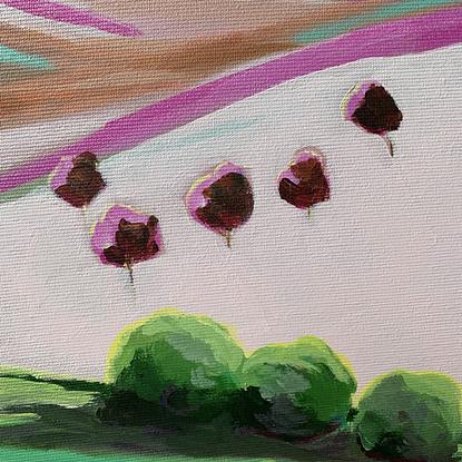 (CreativeWork) Home Is Where the Pink Is - Original Painting by Lisa Turner. Acrylic. Shop online at Bluethumb.