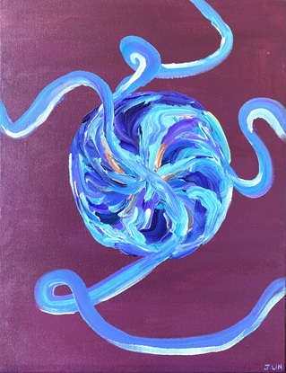 (CreativeWork) The orb by Joyce Lin. Acrylic. Shop online at Bluethumb.