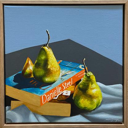 (CreativeWork) Pears With Danielle Steel by Usha Bachhil. Oil. Shop online at Bluethumb.