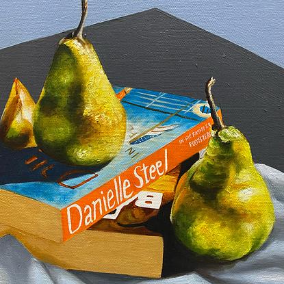 (CreativeWork) Pears With Danielle Steel by Usha Bachhil. Oil. Shop online at Bluethumb.