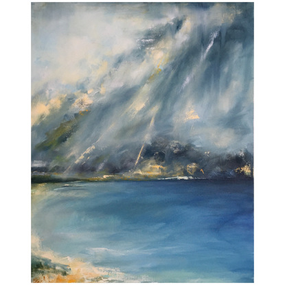 (CreativeWork) Blue horizons  by Tullia Williams. Oil. Shop online at Bluethumb.