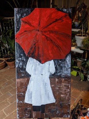 (CreativeWork) Rain by Maryam Eshrati. Acrylic. Shop online at Bluethumb.