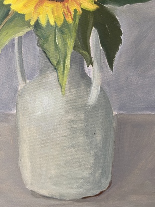 Yellow sunflowers in vase