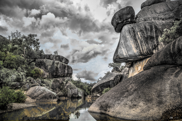 View upstream past Cranky Rock