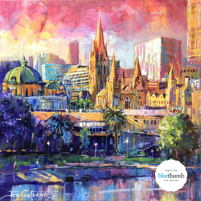 City of Melbourne in colourful style. 